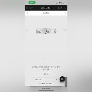 gucci blind for love ring